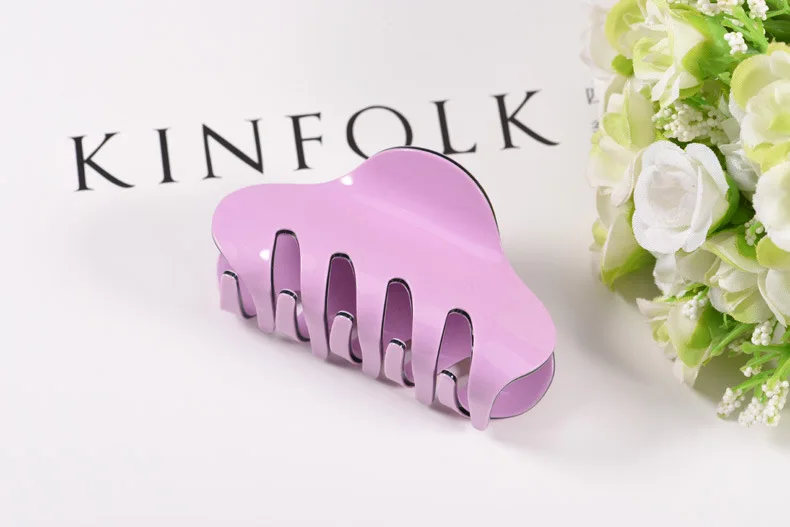 Новинка 3 дюймов большой зажим для волос для женщин Акриловые зажимы для волос шпильки заколка розовый Краб для волос