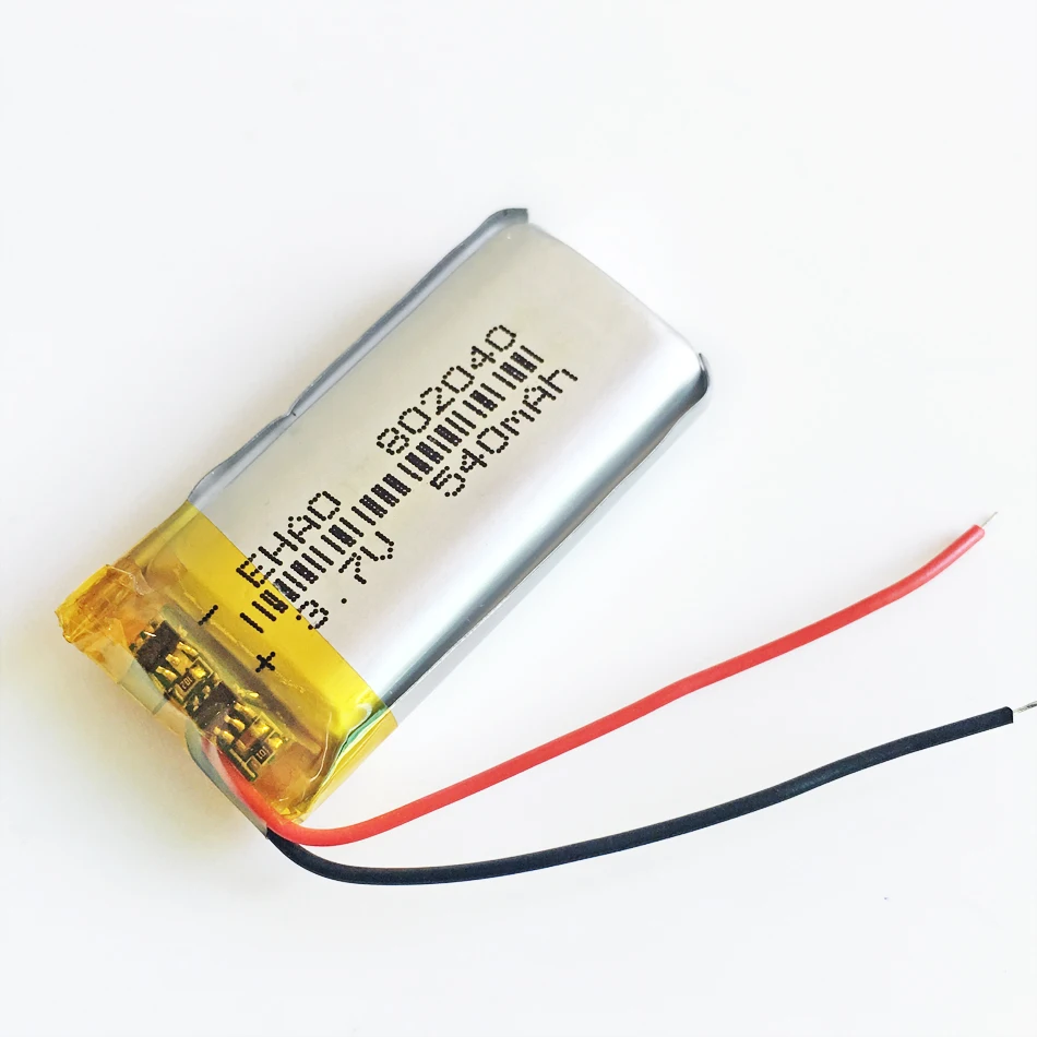 Оптовая продажа 10 шт 3 7 V 540mAh 802040 литий-полимерная LiPo аккумуляторная батарея для Mp3