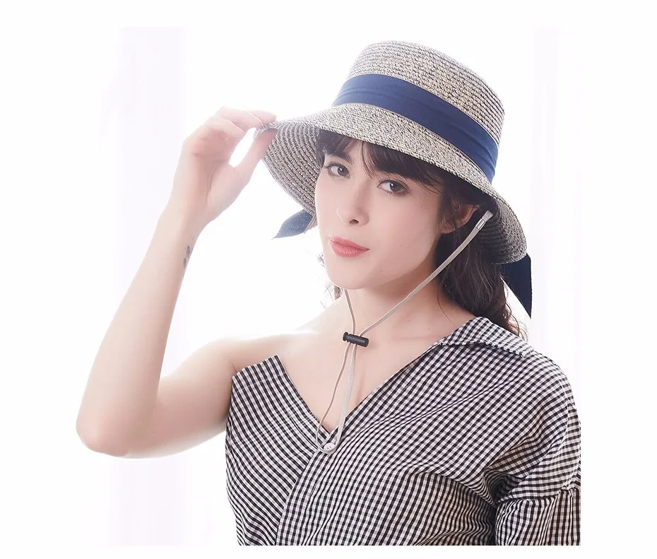 FURTALK летняя шляпа для женщин соломенной шляпе для beach sun hat путешествия ведро hat панама