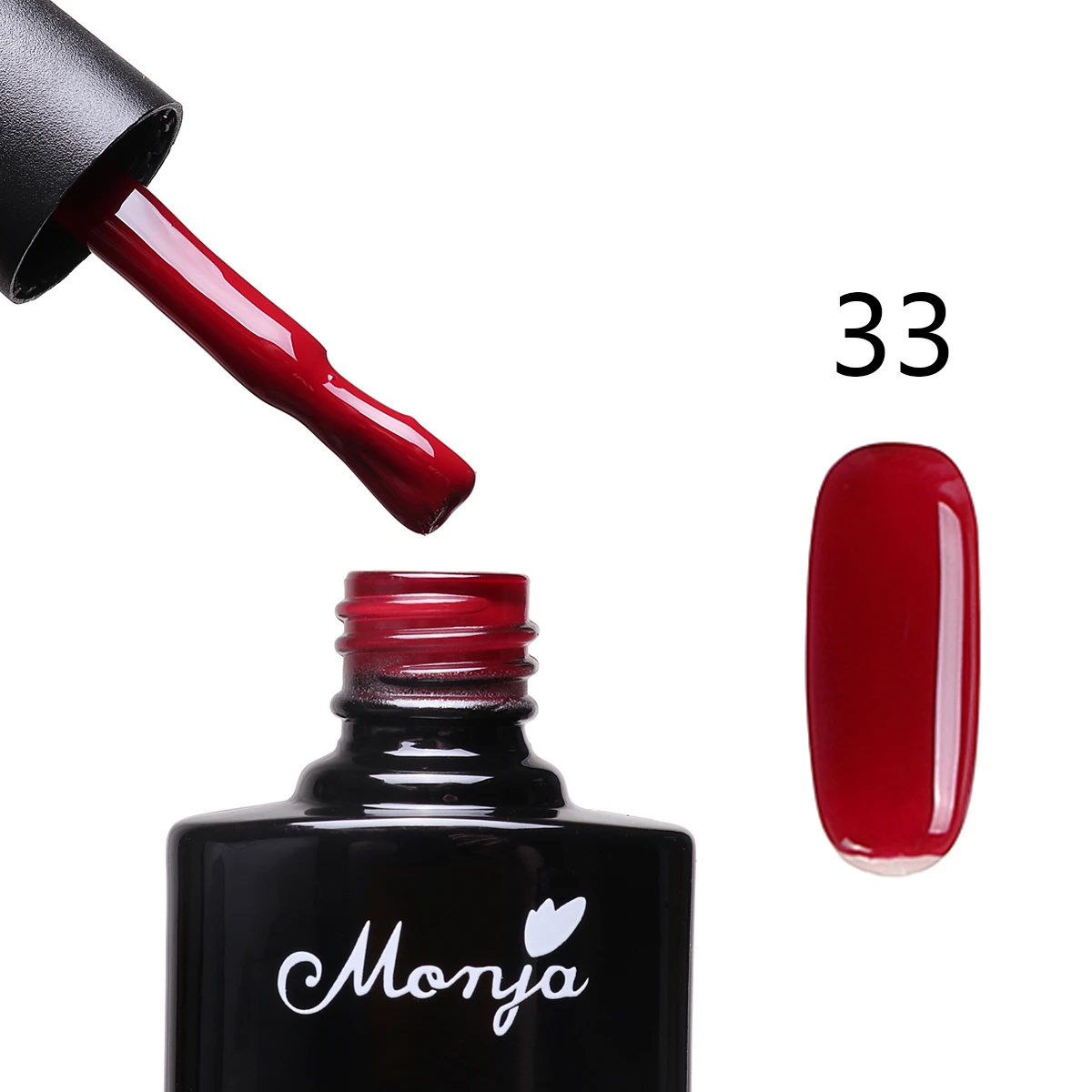 33 Monja, 10 мл, для дизайна ногтей, чистый, 19 цветов, блеск, замачивается, акриловый, УФ Гель-лак, лак, Праймер, Базовое покрытие, матовое верхнее покрытие, инструмент для маникюра - Цвет: 33