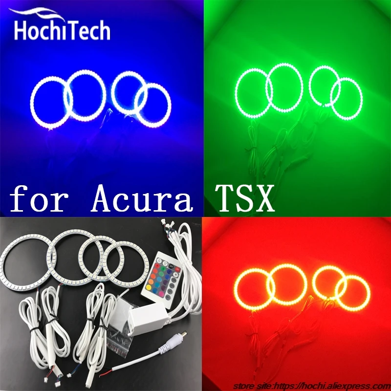 Отличный RGB светодиодный цветной фонарь halo angel demon eyes kit для Acura TSX 2009 2010 2011 2012|led strip