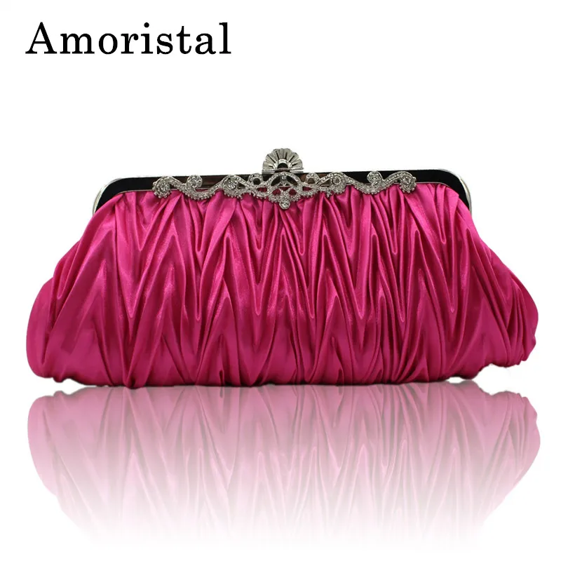 Женские вечерние сумки Фиолетовый клатч высококлассные бриллиантовые Гламурные