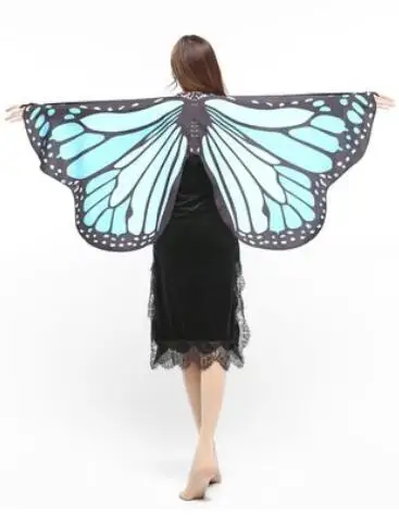 3 Sky Blue Женщины бабочки крылья Красочные Танец живота костюм аксессуар для взрослых мягкие Бабочки Монарх Крылья Новое поступление - Цвет: 3 Sky Blue