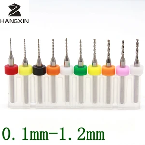 10 шт., карбидные фрезы для дрели, 0,1-1,2 мм