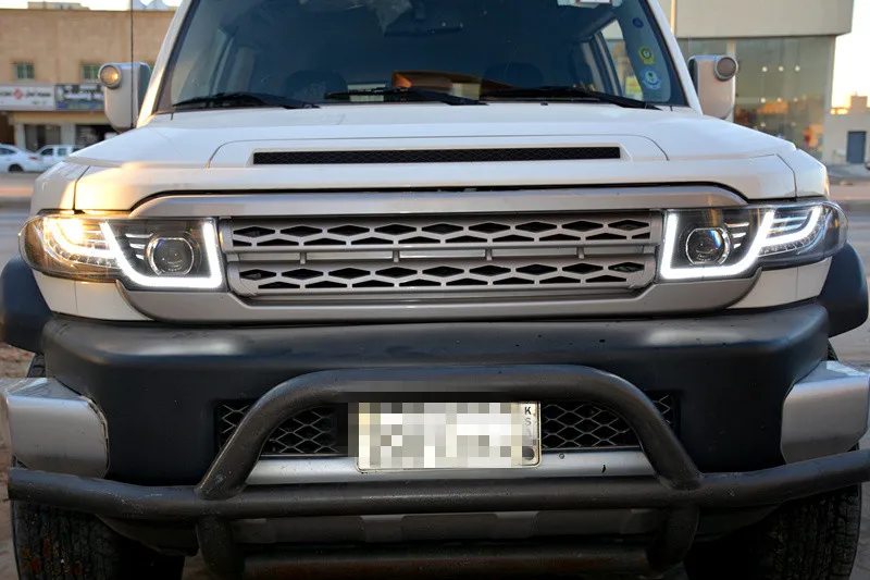 Lampever Бесплатная доставка авто передний светильник для FJ Cruiser 2007 2015 светодиодный
