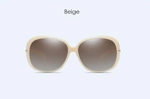 Beige Женские поляризованные солнцезащитные очки классические модные алмазные инкрустированные солнцезащитные очки для вождения - Цвет линз: Beige
