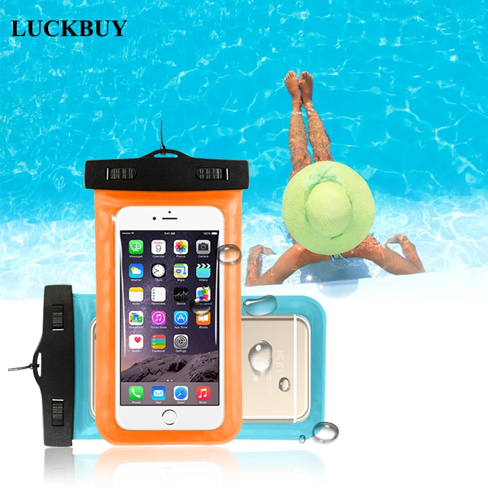 LUCKBUY Универсальный Водонепроницаемый Чехол для телефона 4 8 6 0 дюйма iPhone X 7 plus