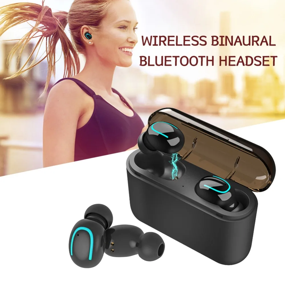 HD Беспроводной наушники стерео Bluetooth с микрофоном гарнитура зарядки Box