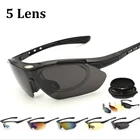 Очки солнцезащитные мужские, для спорта на открытом воздухе, с 5 линзами, для близорукости и дальнозоркости