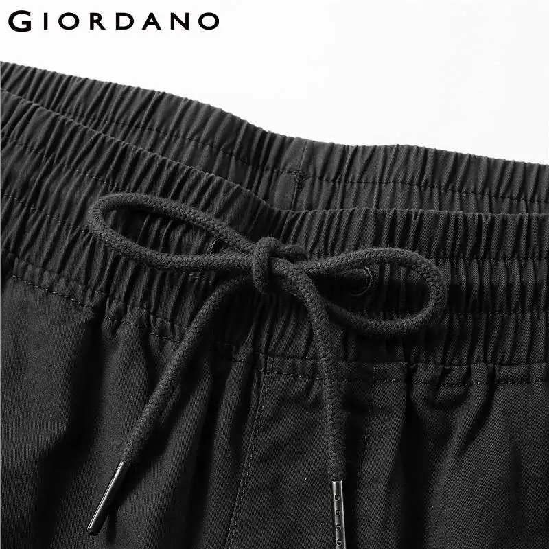 Giordano спортивные брюки с резинкой на талии из натурального хлопка зауженные книзу