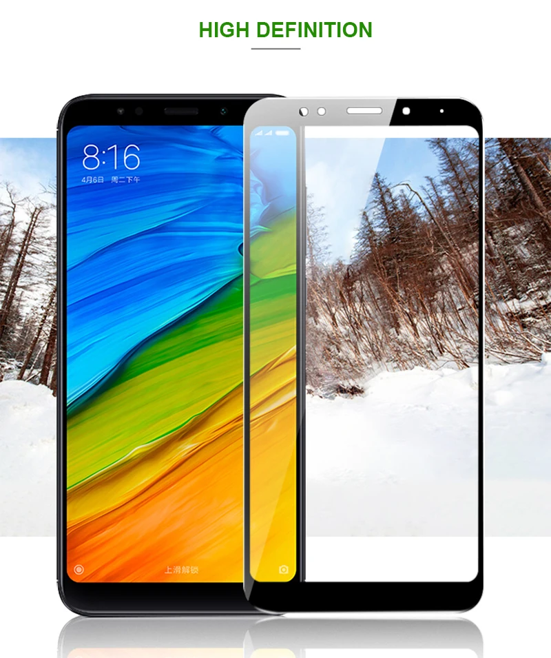 Full Coverage Tempered Glass For Xiaomi Redmi 4 Pro 4X 5 Plus Note 5A 4A Screen Protector Toughened Film | Мобильные телефоны и