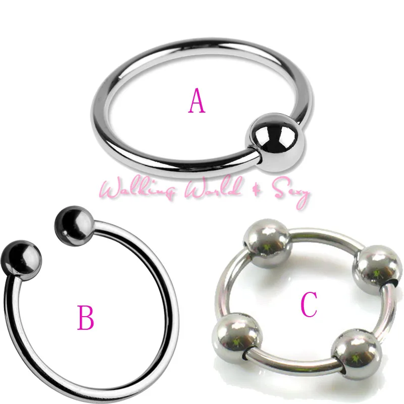 Кольцо из нержавеющей стали с шариками 3 размера фиксирующее кольцо для мужчин