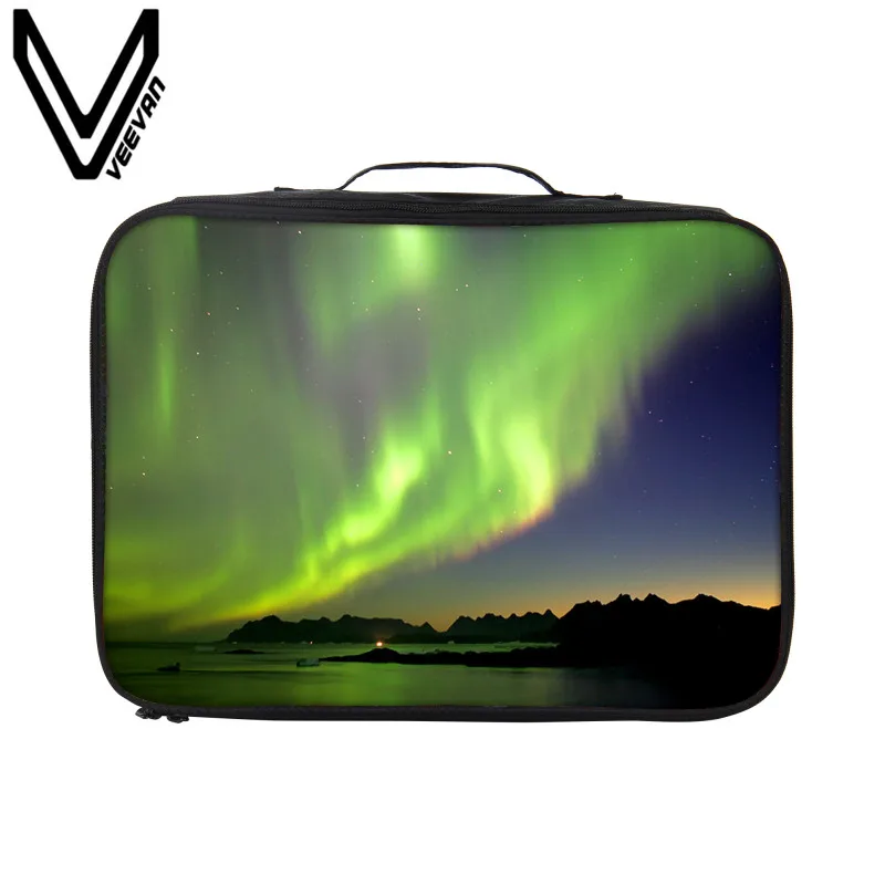 VEEVANV 2017 New Waterproof Travel Bags Fashion Clothes Case Storage Packing Organizers Aurora Printing Women Luggage | Багаж и сумки
