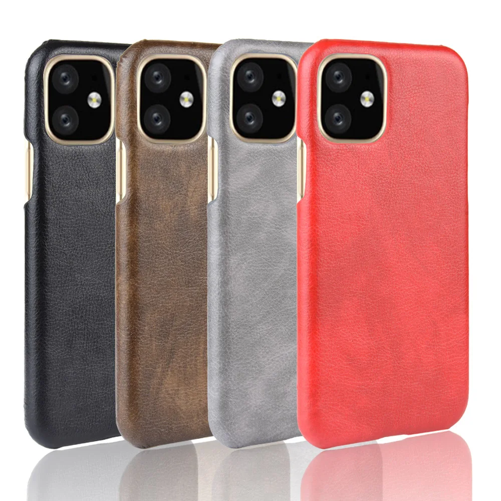 Противоударный Роскошный Жесткий Чехол из искусственной кожи для iPhone XI Max чехол