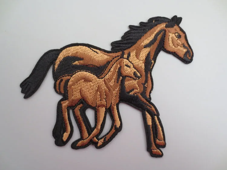 Нашивки с вышивкой лошади для куртки жилета на спину мотоциклетный клубный