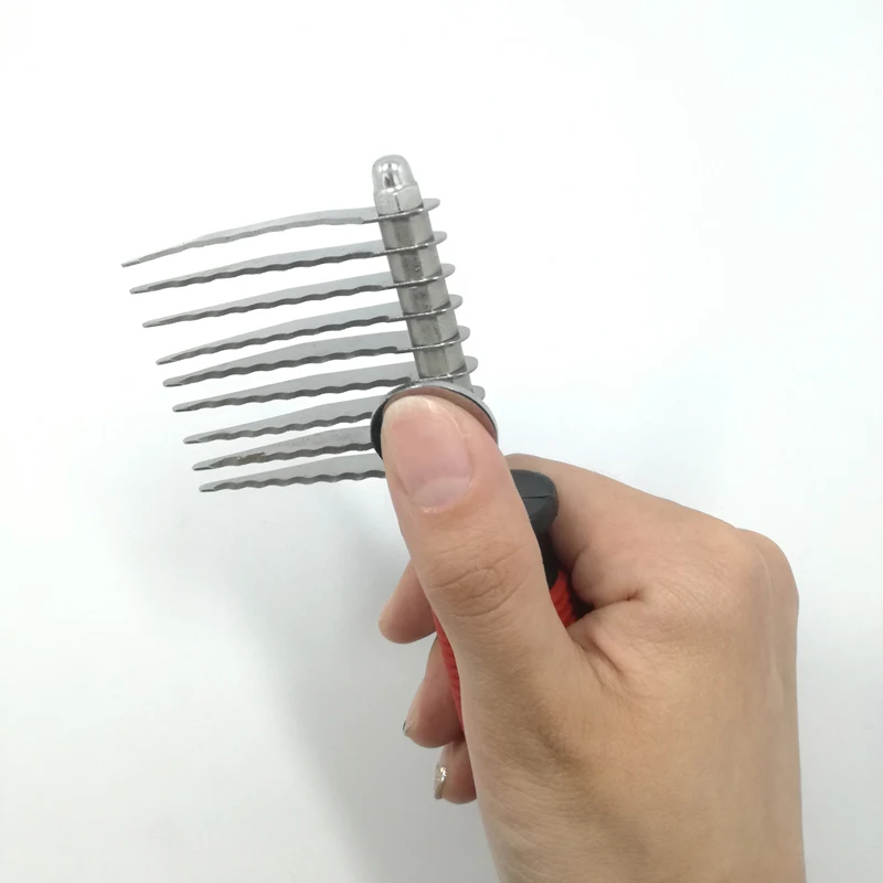Pet Fur Knot Cutter Remove Comb Grooming Shedding Brush Rake Dog Cat Stainless Steel Long Blades with Safety Edges | Дом и сад