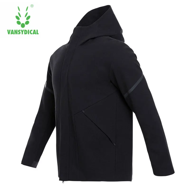 Vansydical мужские спортивные куртки для бега зимняя куртка с капюшоном ветровка на