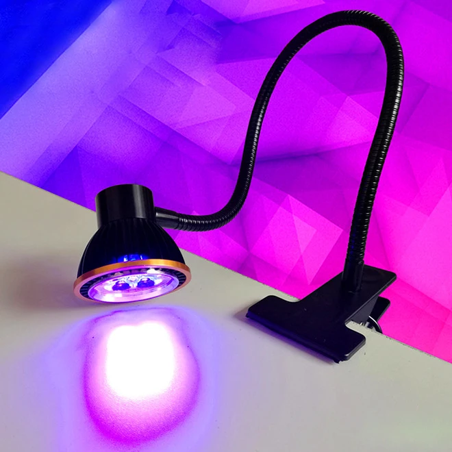 Гибкая трубка 5 Вт UV LED черный свет Ультрафиолетовый 395nm прожектор зажим лампа