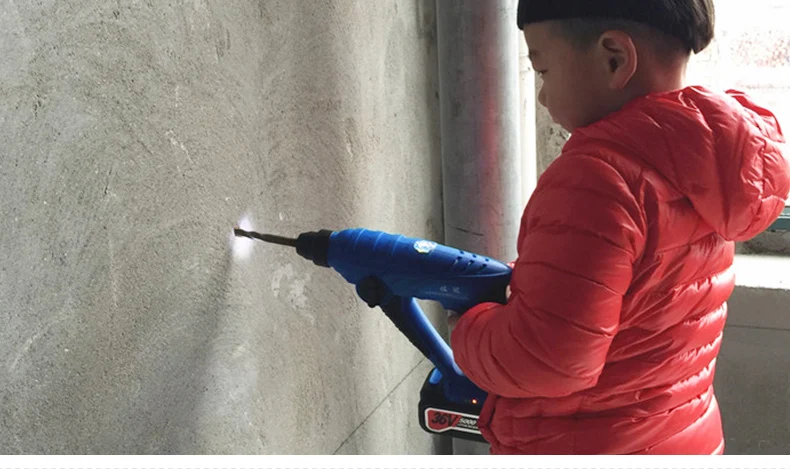 Электрическая роторная дрель молот 36 В перезаряжаемая литиевая батарея бытовые