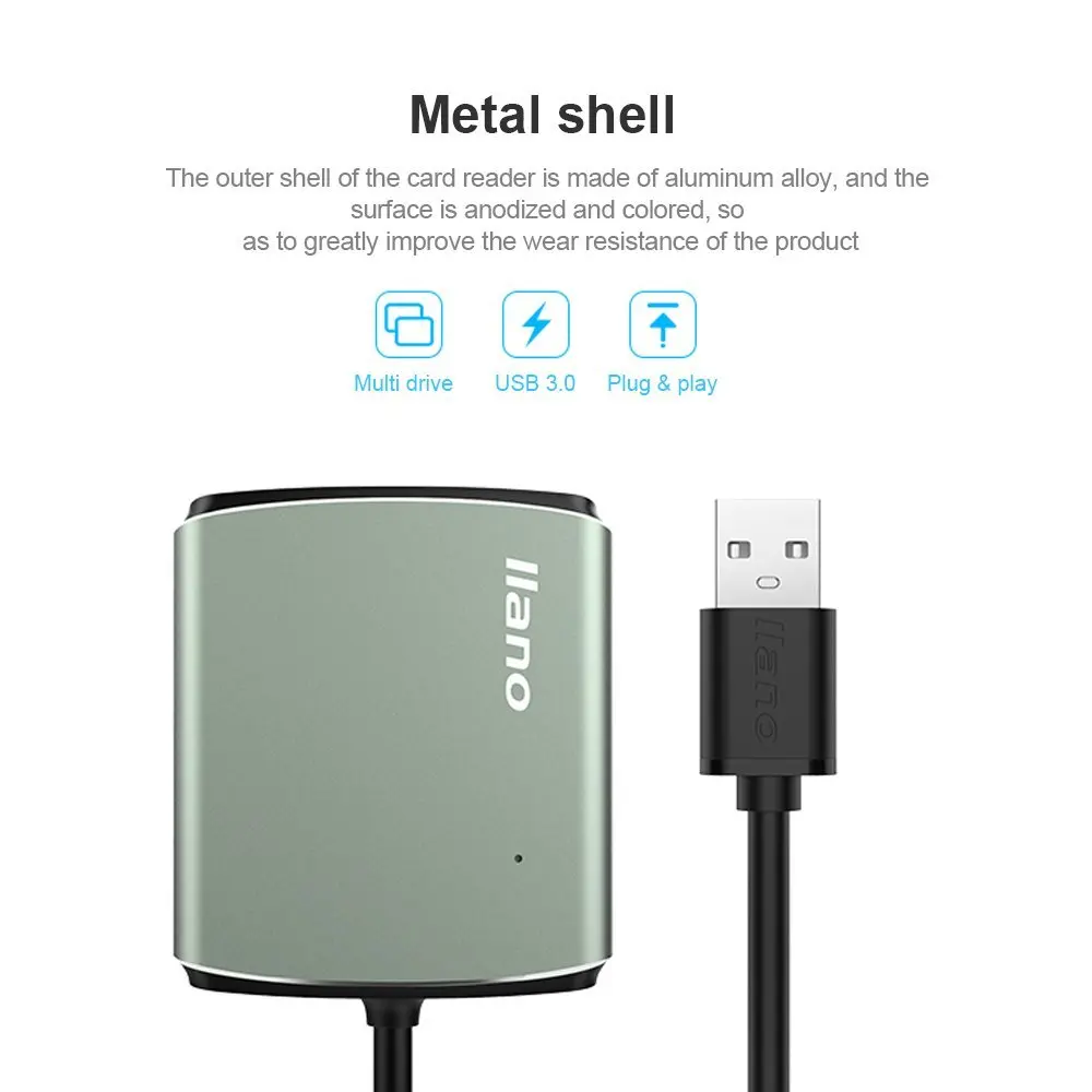 Llano 4 в 1 USB 3 0 устройство для чтения смарт карт флэш памяти TF/SD/MS/CF карты micro SD usb