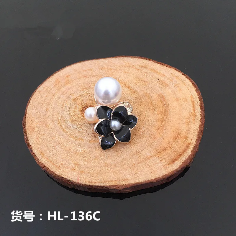 Новое поступление 50 шт Позолоченные эмалевые акриловые цветочные украшения из