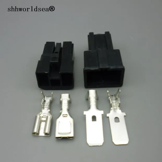 Shhworld 5/30/100 комплектов 2 Pin 7 8 мм автомобильный разъем P Автоматическая вилка