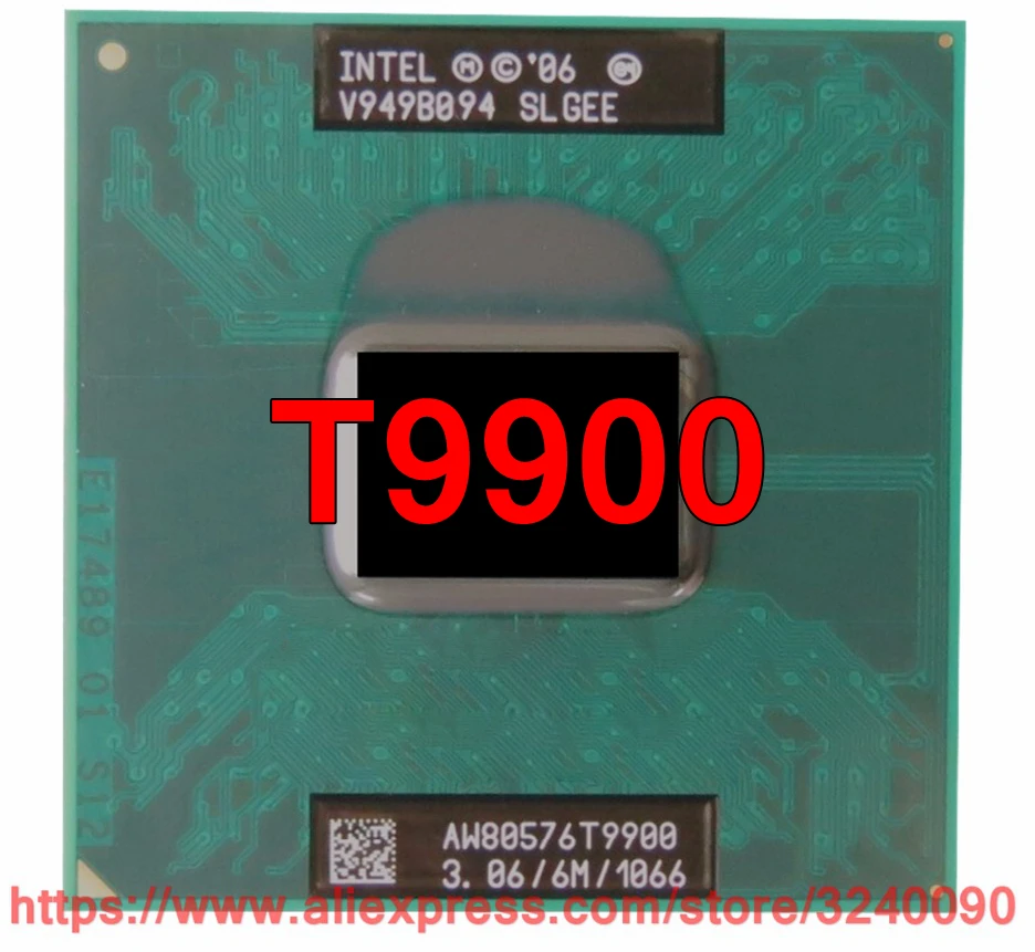 Procesador de ordenador portátil lntel Core 2 Duo T9900, Original, CPU (caché de 6 M, 3,06 GHz, 1066 MHz FSB, Dual-Core), envío gratis
