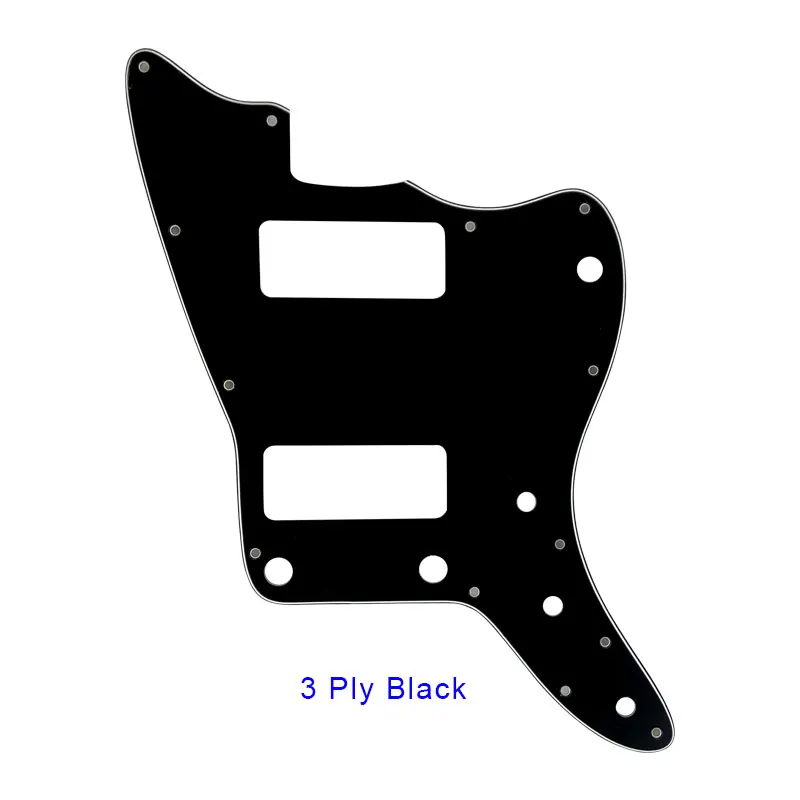 3Ply Black Pleroo гитарные части-для нас нет верхнего управления Jazzmaster Стиль гитары накладки с P90 звукосниматели царапины пластины Замена - Цвет: 3Ply Black