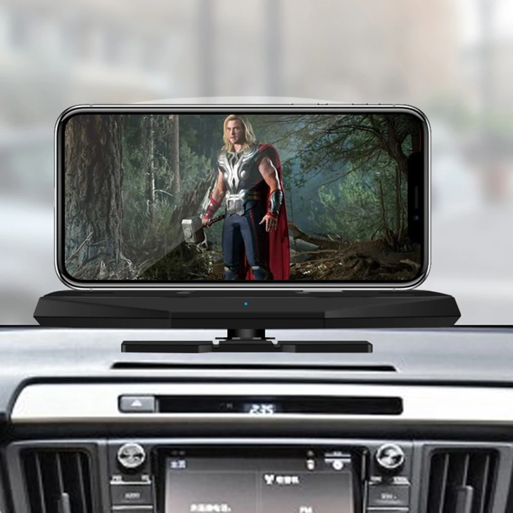 Автомобильное беспроводное зарядное устройство Qi HUD gps держатель телефона с дисплеем для iPhone для samsung S9 Plus проекционный Автомобильный кронштейн