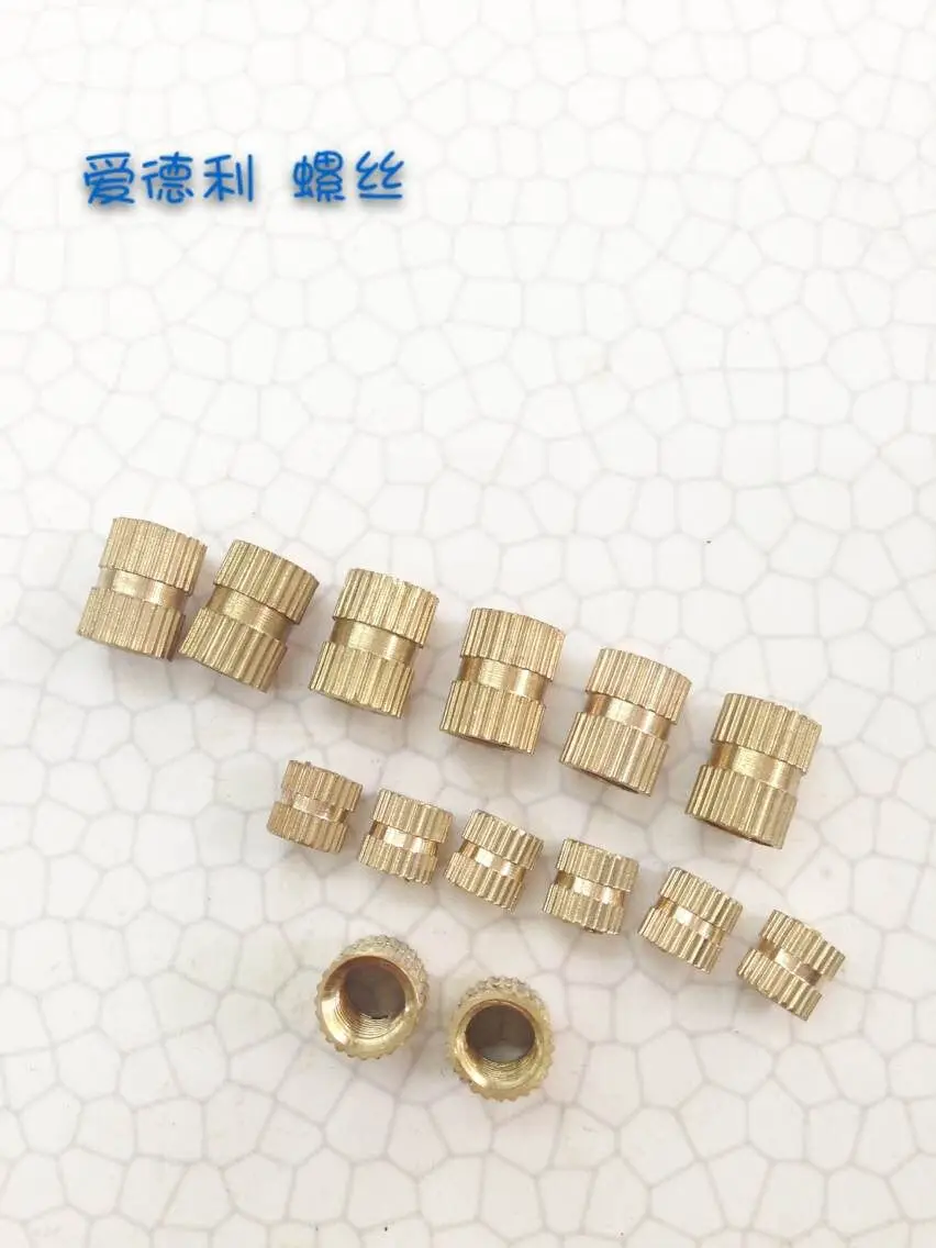 Дважды проход медная вставка встроен цилиндрические накидная гайка M5 * 6-M5 12