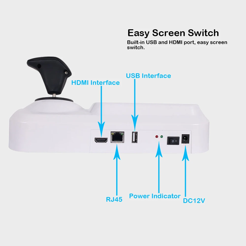 Onvif Networ контроллер клавиатуры с новым 5-дюймовым ЖК-экраном H.265 3D CCTV IP PTZ HDMI USB для