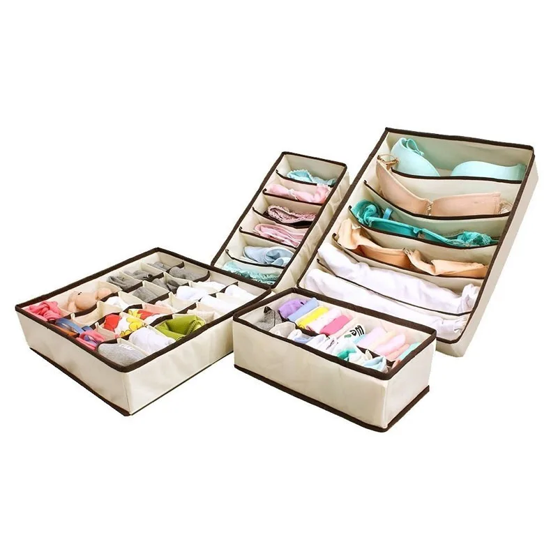 4 шт. коробка для хранения нижнего белья носков и трусов|storage drawers|set boxset clothes |