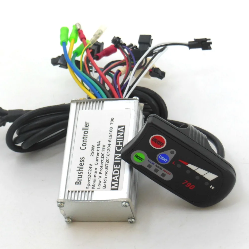 Высококачественный контроллер электродвигателя 24 в 250 Вт для электровелосипеда