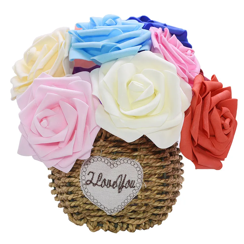 Искусственные цветы 5 шт. 10 см искусственные розы из пены | Дом и сад