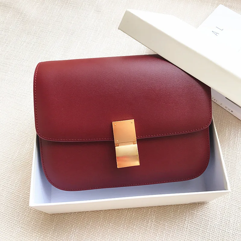 Bags for Women Tofu Wrapped Hand Rubbing Cow Skin Box Retro Small Square Bag Single Shoulder Oblique Bag Girl