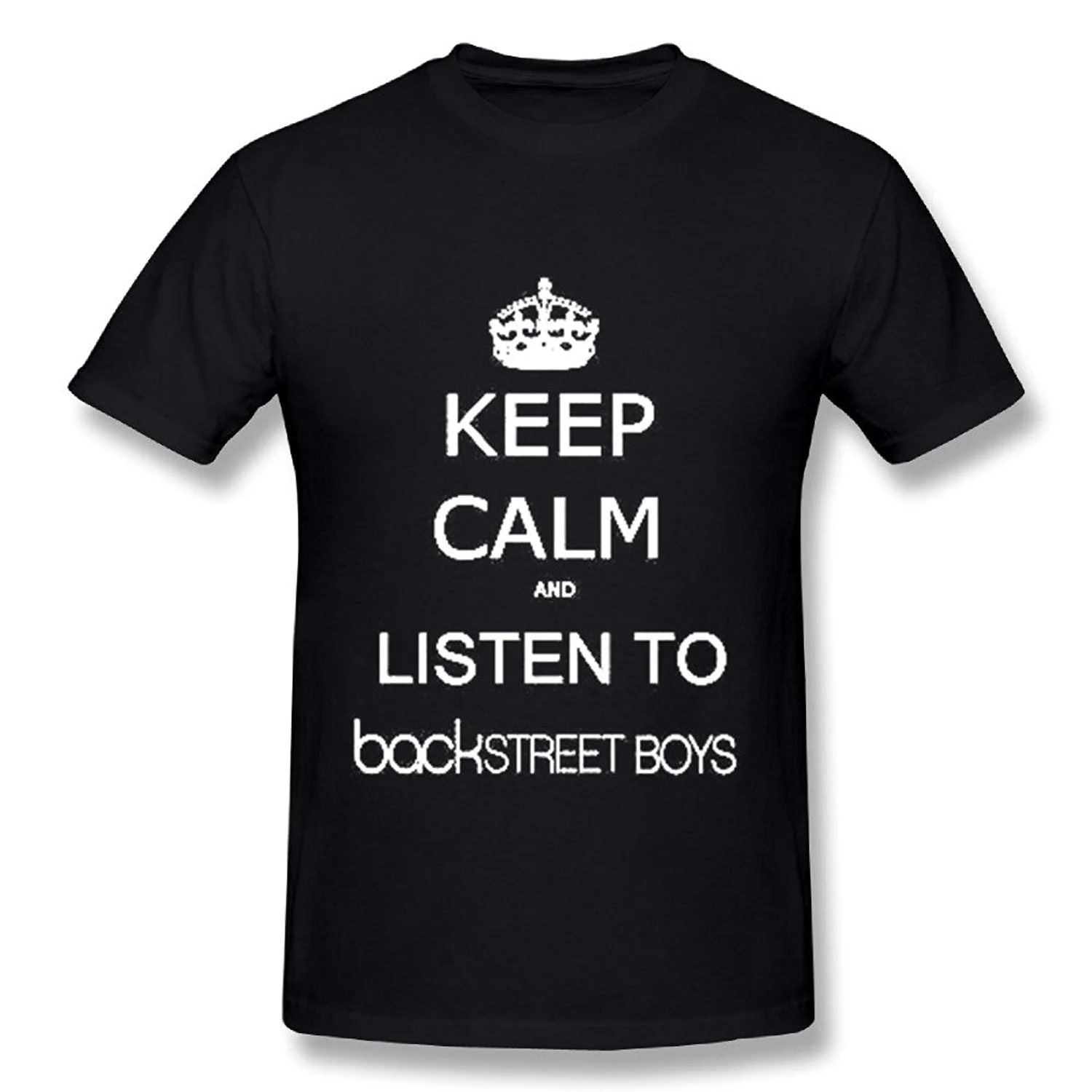 Мужская Футболка Keep claight And Listen To Backstreet boys fashion d for t-shirt wo men одежда
