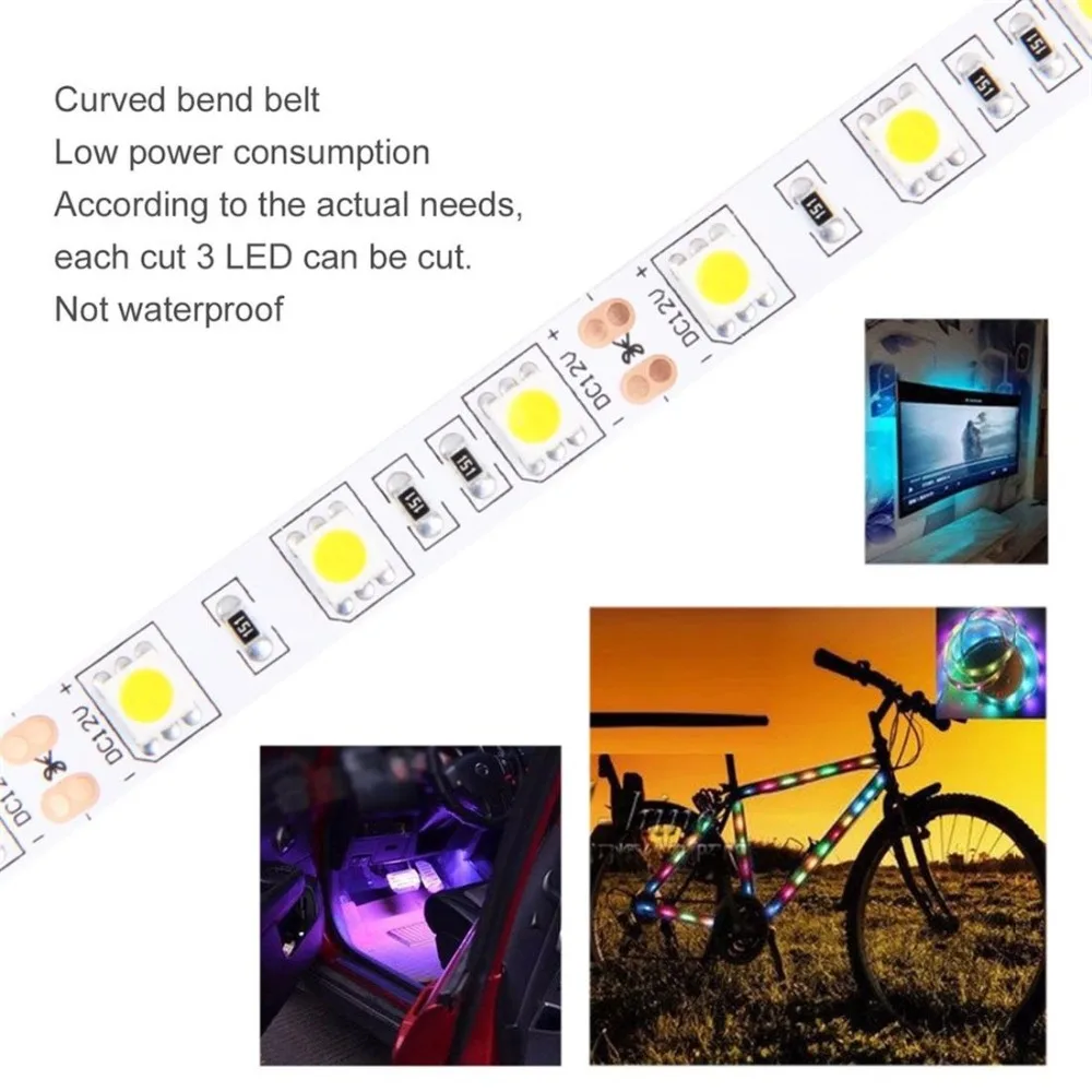 5 м 16ft 5050 SMD Non-Водонепроницаемый 300 светодиодный s гибкий светильник светодиодный Липкая лента 12V светодиодный ленточный светильник для гостиной