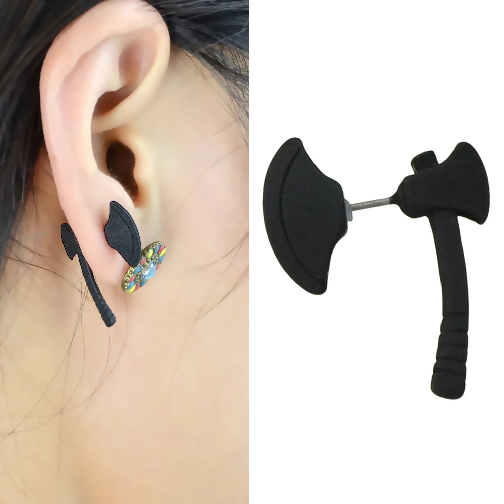 1 шт. в стиле панк-рок Стиль Модные украшения себе Серьги черный Цвет Топоры Форма