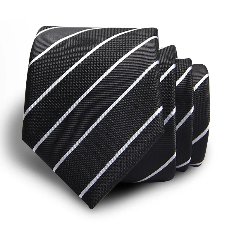 

New 7CM Navy Blue Black Stripes Classic Men Ties Formal Bridegroom Wedding Party Business Necktie Neck tie Fashion Gift BOX