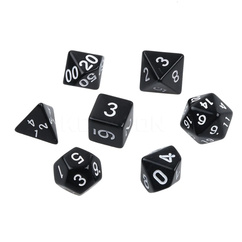 7 шт./компл. продвижение набор Игральный костей d & d4 d6 d8 d10 % d12 d20 многогранные