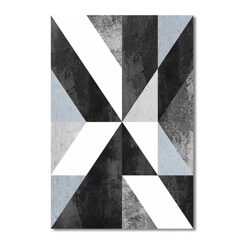 B Abstract Geometric Canvas Painting Black and White Nordic Posters and Prints Wall Art Picture for Living Room Decor No Frame - Цвет: B