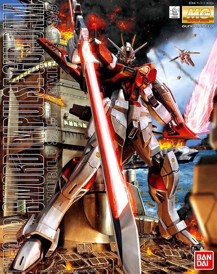 Bandai Gundam 1/100 мг Меч Импульс мобильный костюм сборки модель Наборы фигурки пластмассовые игрушечные модели