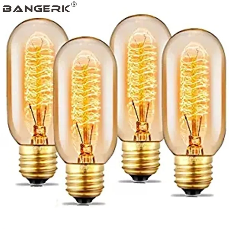 Ретро Edison led светильник лампочка T45 110V 220V 40W E27 база античная лампа-бомбилья Винтаж Декор лампы накаливания для дома светильник Инж