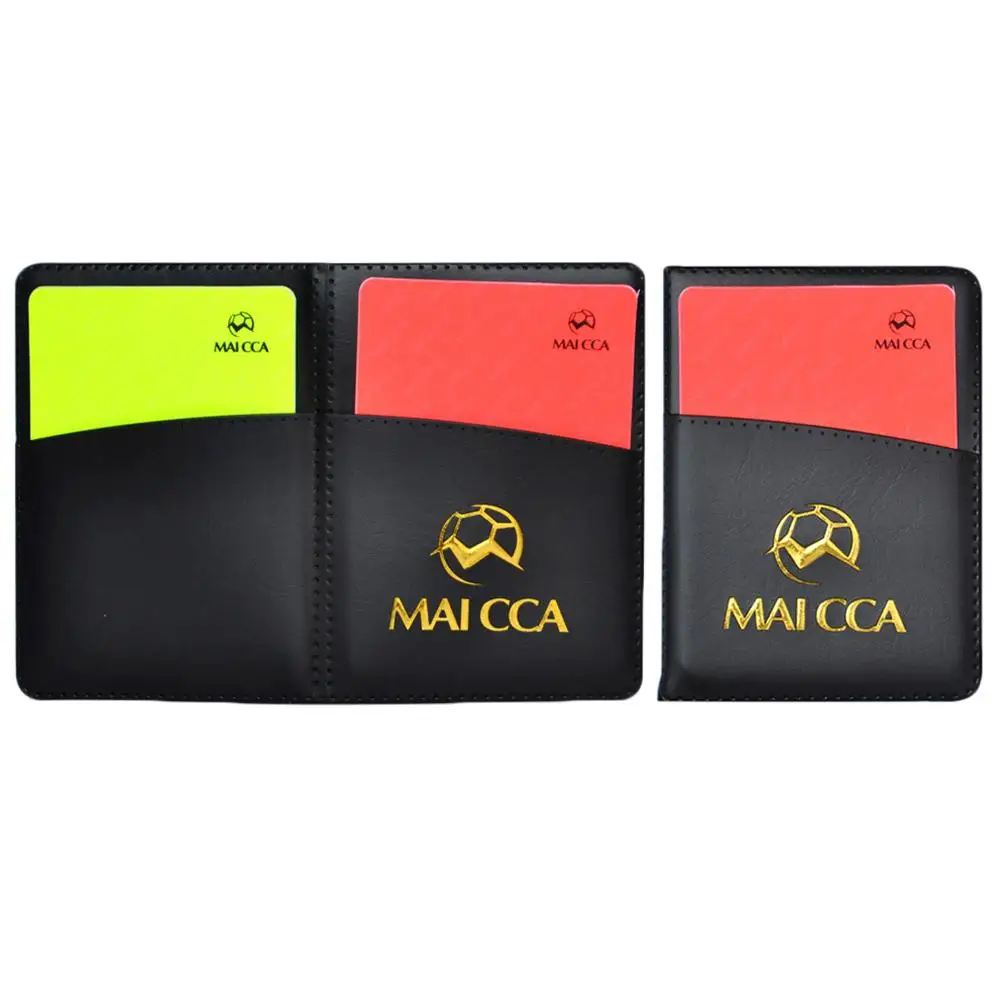Набор инструментов для записи футбольного рефери красный и желтый Футляр карт