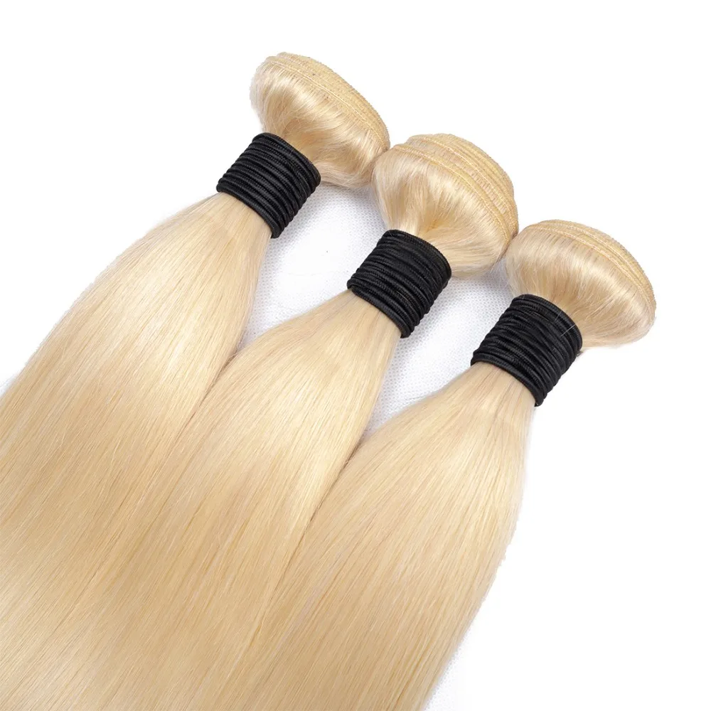 Blonde 613 Brazilian Straight Hair Weave Bundles 1 Pc Human Extensions Non Remy Piaoyi Free Shipping | Шиньоны и парики