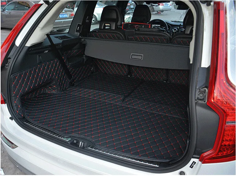 Коврик для багажника из волоконной кожи volvo xc90 2015 2016 2017 2018 2019 5 мест 7 автомобильные