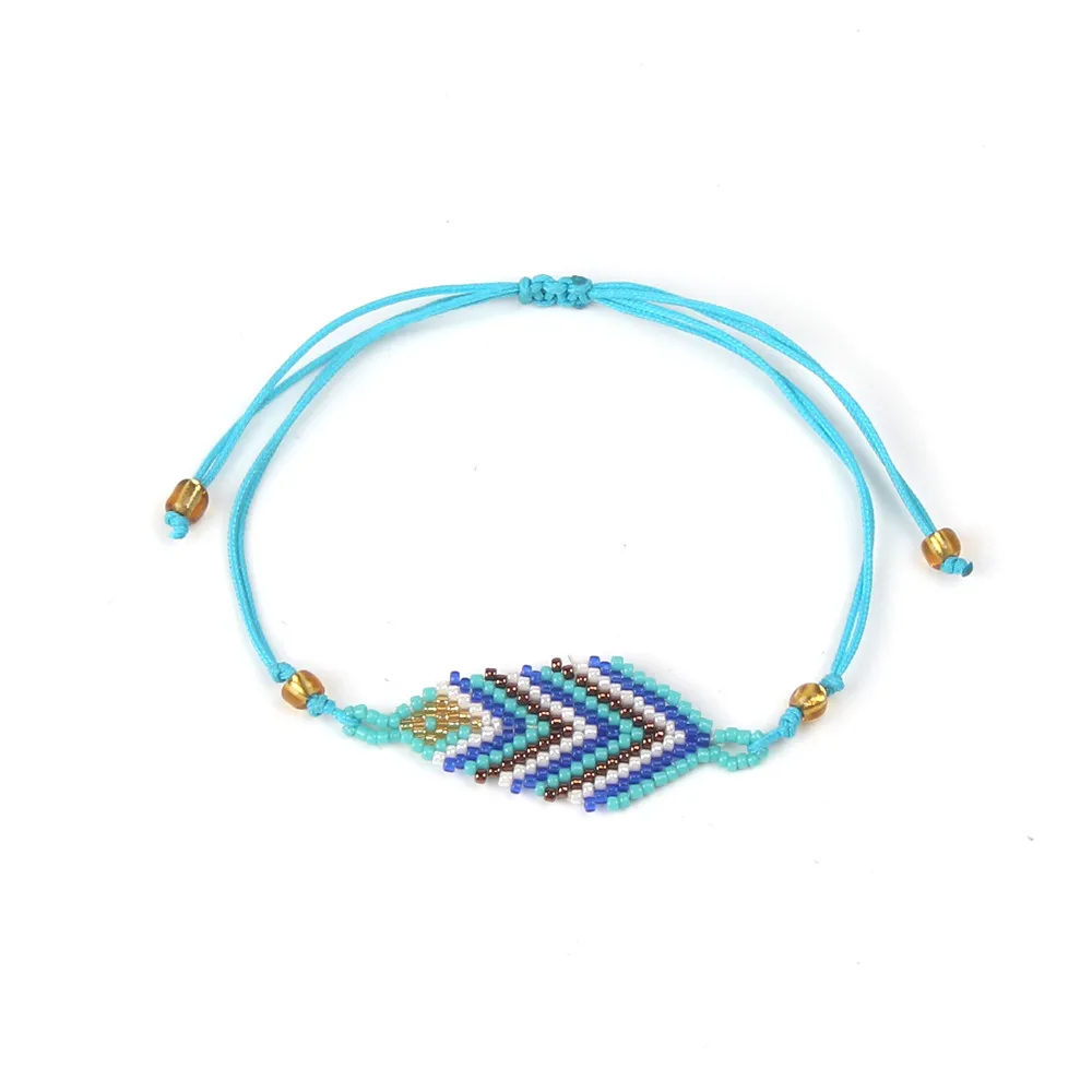 M-B0116-B SHINUSBOHO Delica, браслеты из бисера в форме листа, мужские браслеты Miyuki, звенья цепи, женские браслеты, браслеты с листьями, ювелирные изделия, лучший друг, подарки - Окраска металла: M-B0116-B