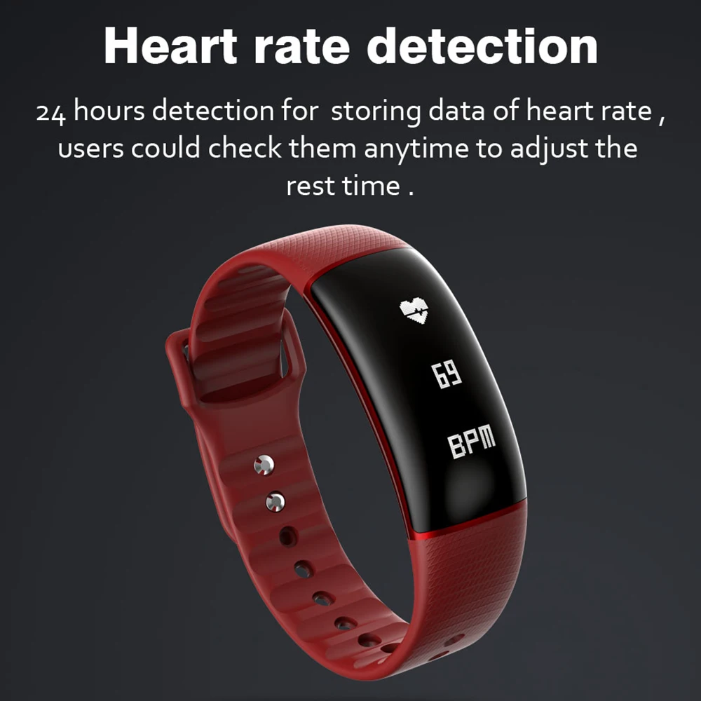 ZUCOOR Смарт Браслет Фитнес шагомер RB61 Bluetooth Браслеты Cardiaco монитор кольцо крови