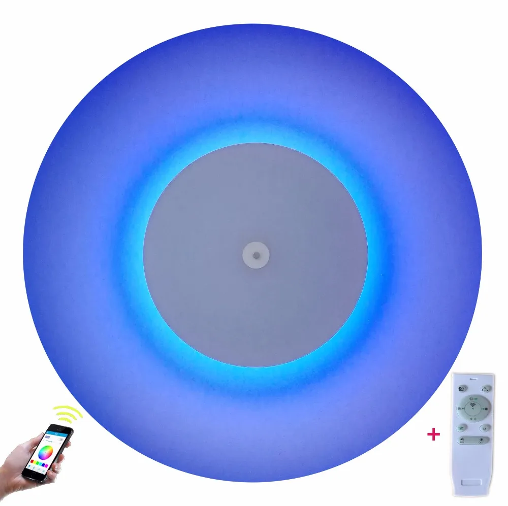 Современные приложения светодиодный потолочный светильник RGB Bluetooth динамик