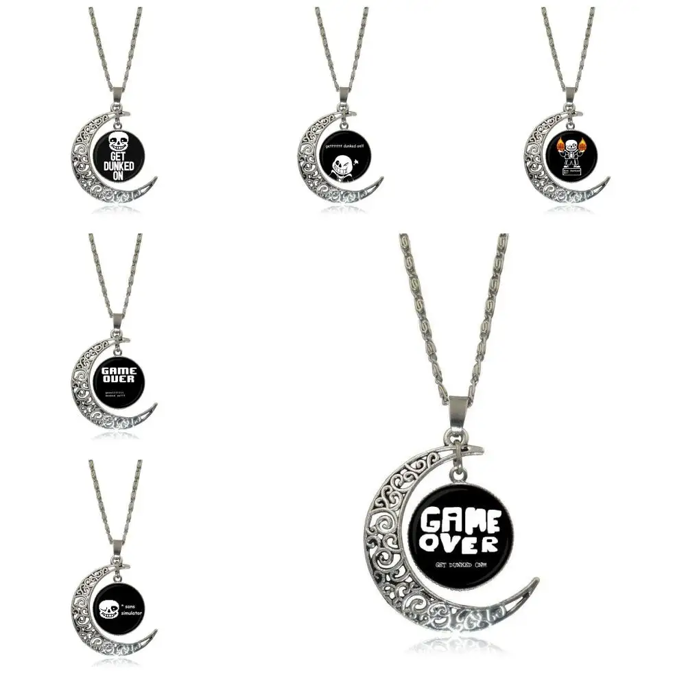 Ей глянцевое ожерелье с подвеской в виде полумесяца для вечерние